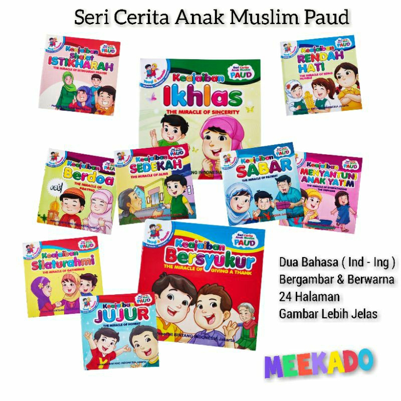 Paket 5 Buku Cerita Anak Seri Anak Muslim Paud Agama Islam