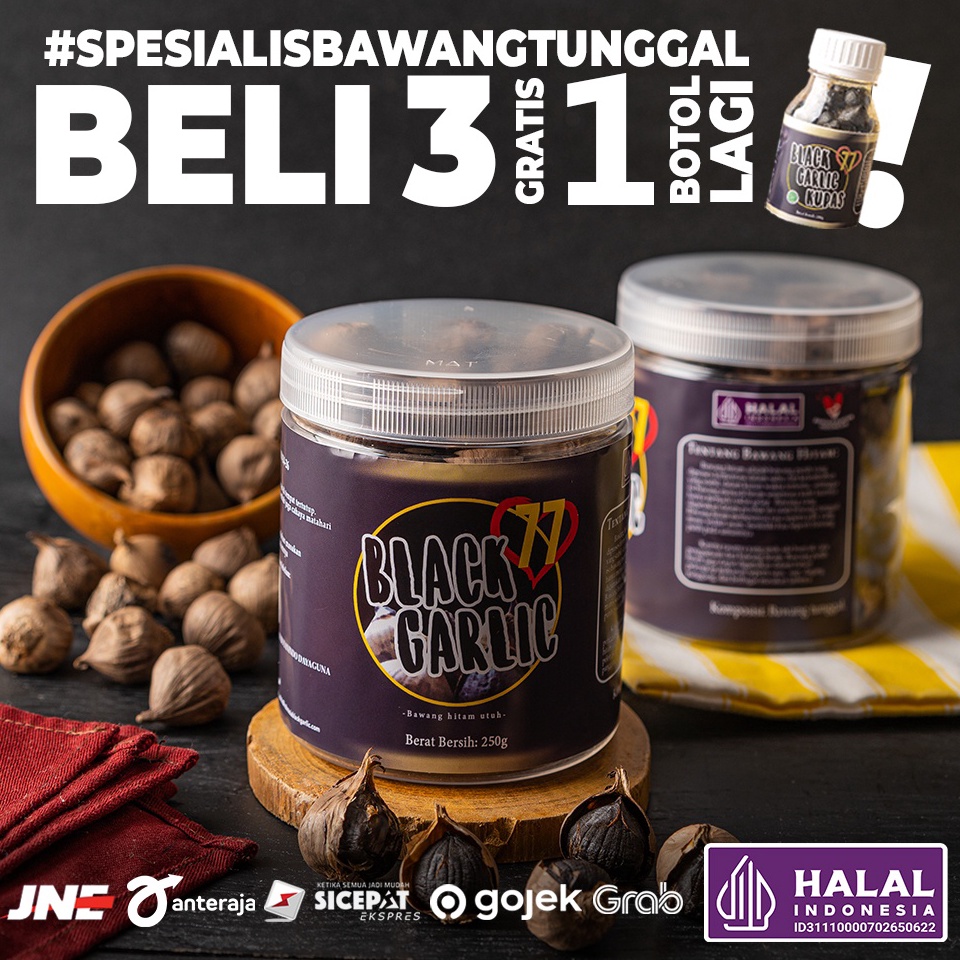 

FREE ONGKIR Black GarlicBawang Hitam Tunggal 25 gr gram HERBAL BERMACAM KHASIAT