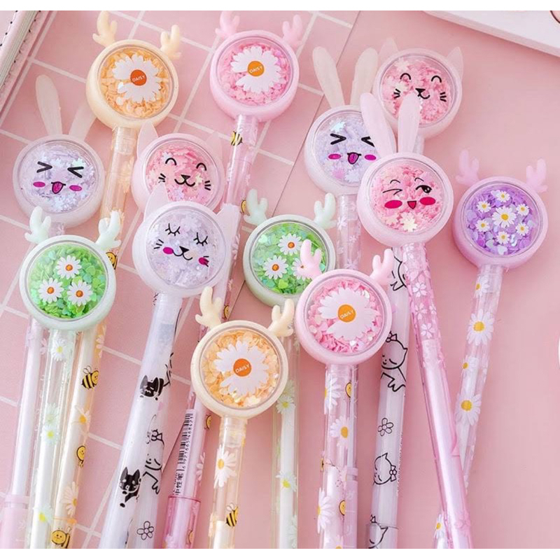 

Pen Payet Gliter - Pen Gliter - Pena Pen Kelinci - Stationary - Pen Asthetic