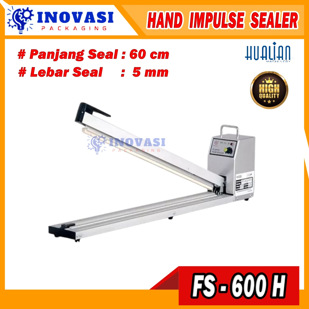 Hand Impulse Sealer FS-600 Mesin Press Perekat Plastik Lebar 5mm