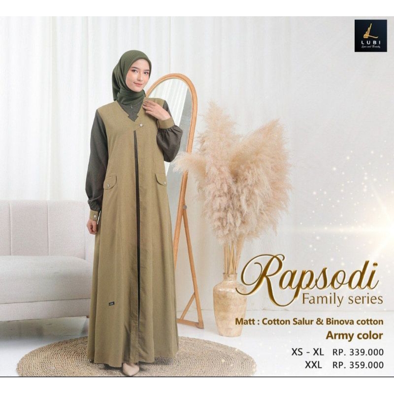 gamis Rapsodi army by lubi