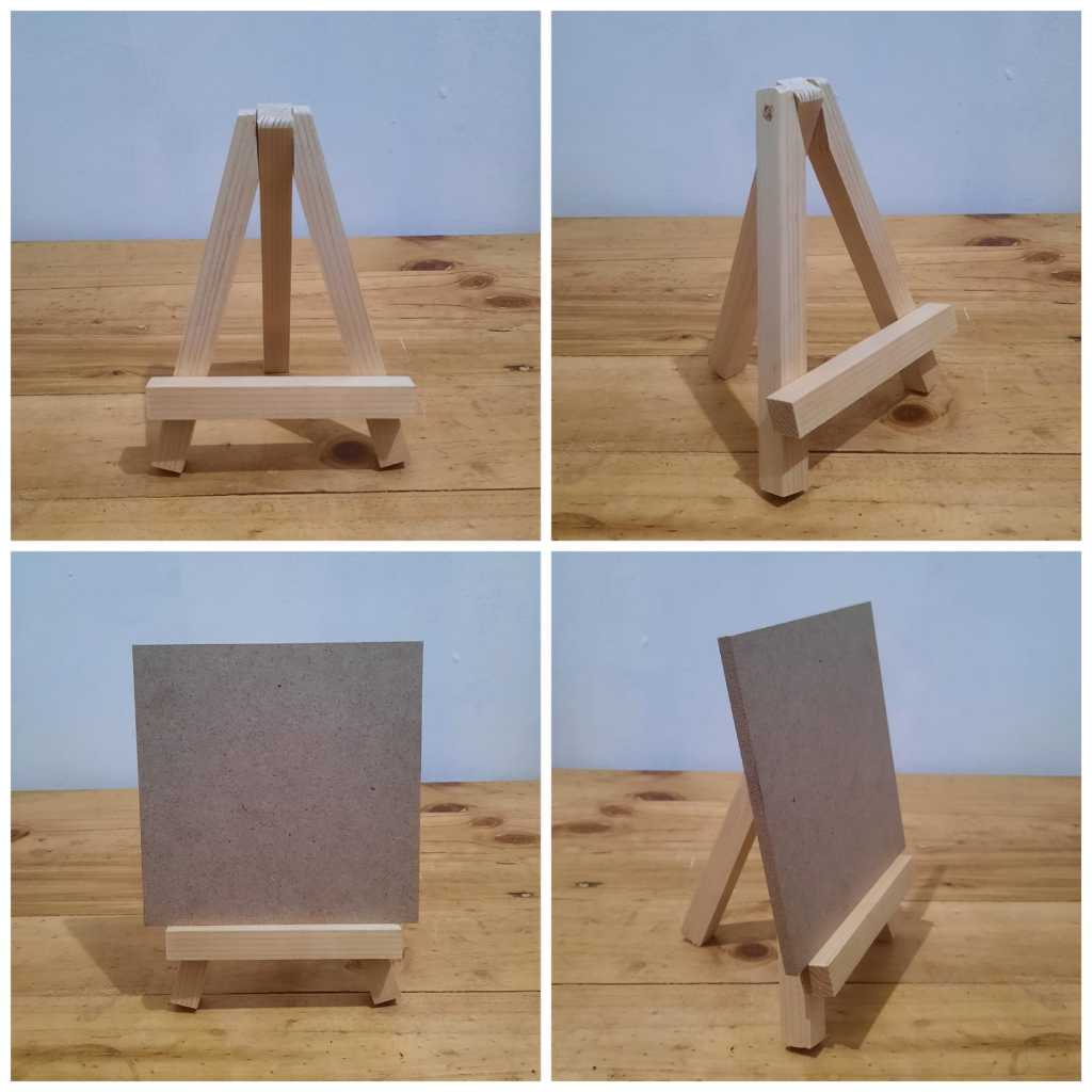 

Stand Kayu Mini Easel Mini Ukuran 18x12 Kayu Holder Foto Kayu Untuk Hiasan Wooden Tripod Stand Canvas Standing Penyangga Sandaran