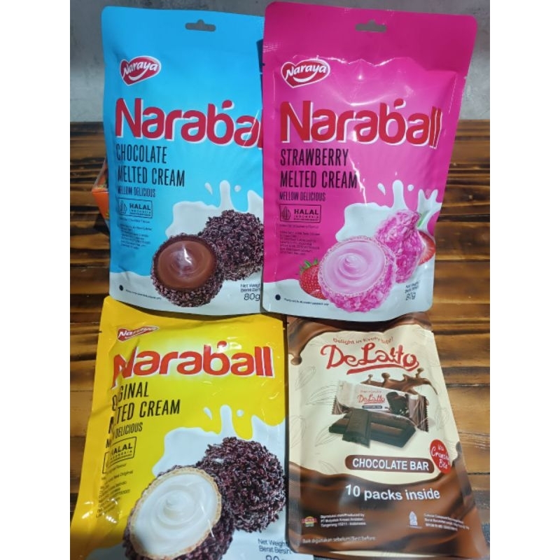 

BARU NARABALL 1 BUNGKUS 80Gr Naraya chocolate Melted Cream Narabiss