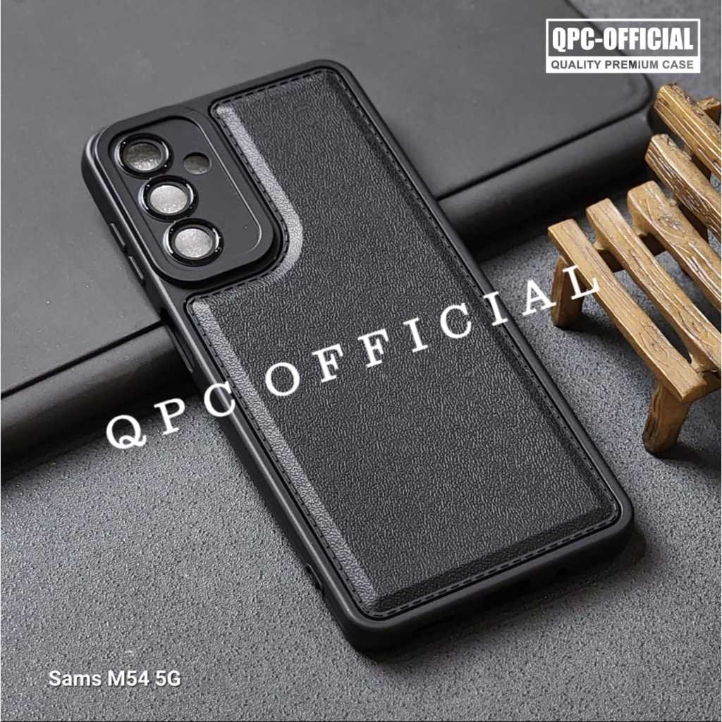 Samsung M54 Case Leather Pro Kamera Black Samsung M54
