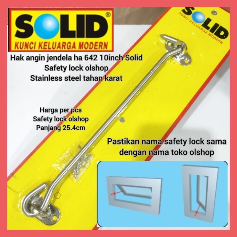 Hak angin jendela ha 642 10 inch SOLID