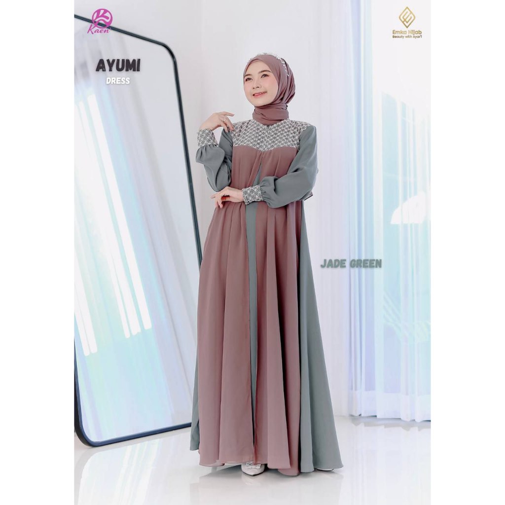 Fauziah dress by Emka gamis cantik ceruty paulista