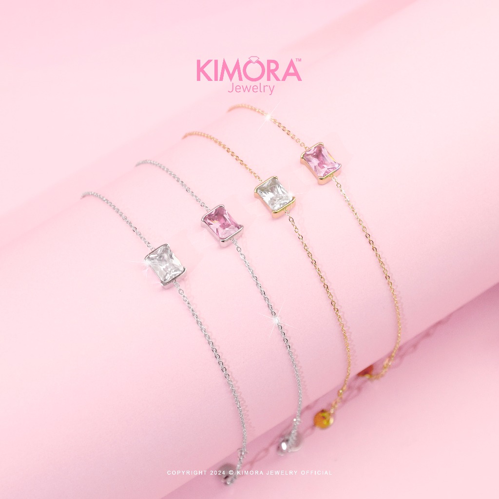 Kimora - Gelang Titanium Wanita Recta Gold Plated 18k Gtt284