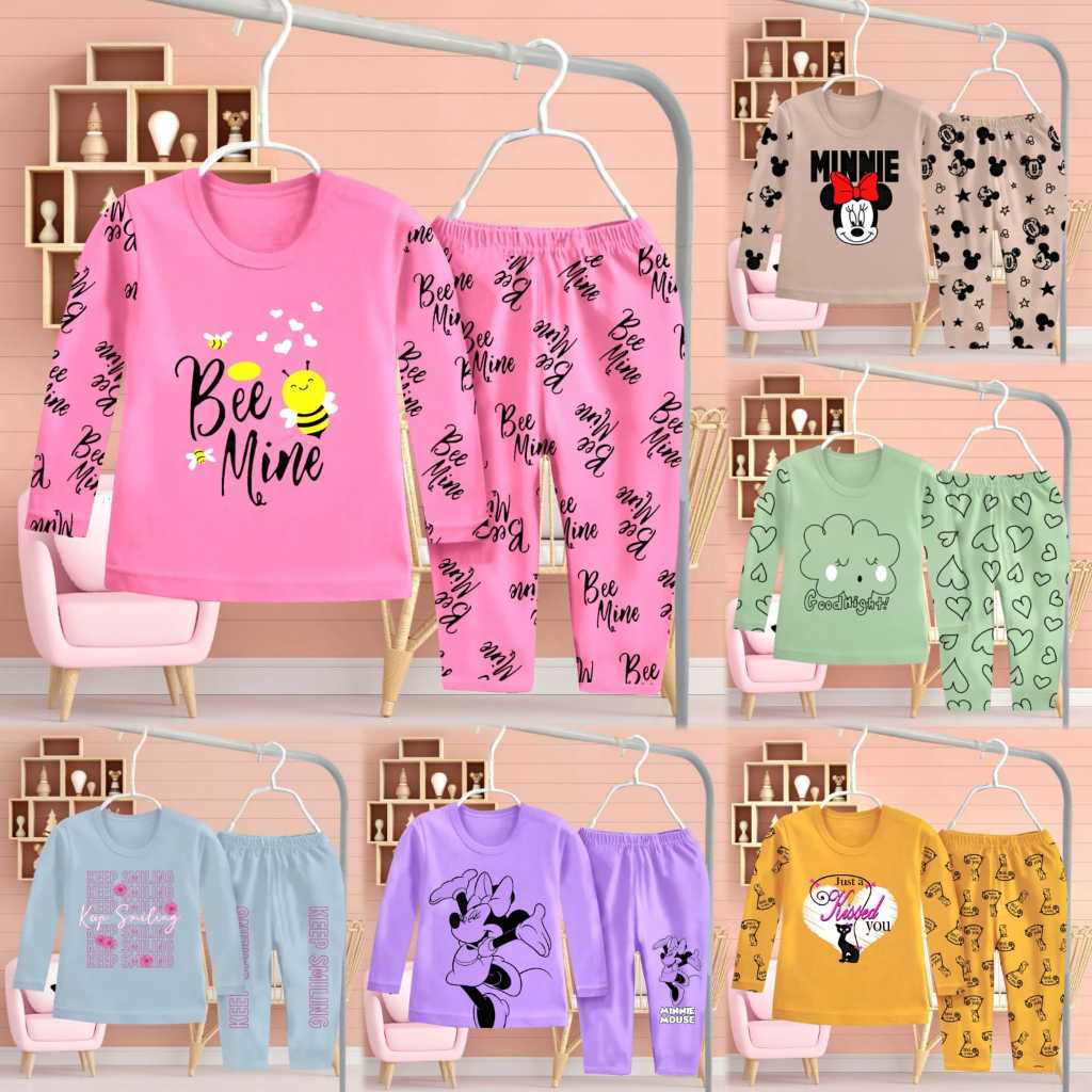 VALMELO SETELAN ANAK PEREMPUAN/BAJU ANAK CEWEK UMUR 1-6 TAHUN