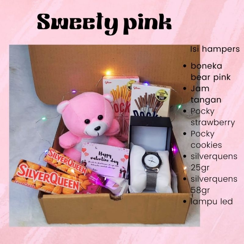 

Paket Sweety Hampers Ulang Tahun Gift Box Anniversary Graduation Coklat Silver Queen Valentine