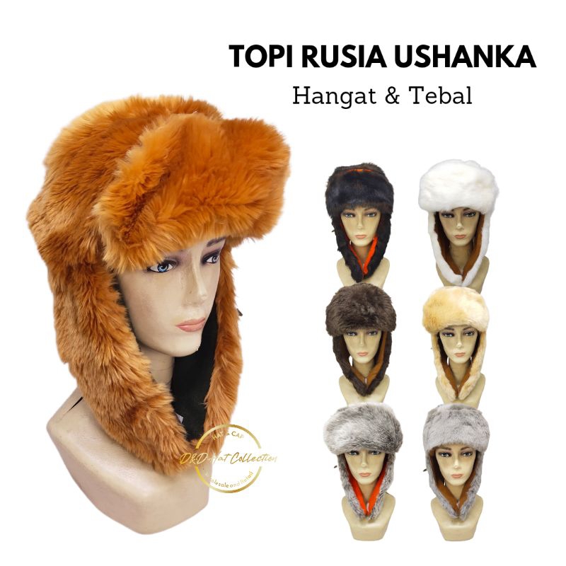 Topi Rusia Ushanka Lokal