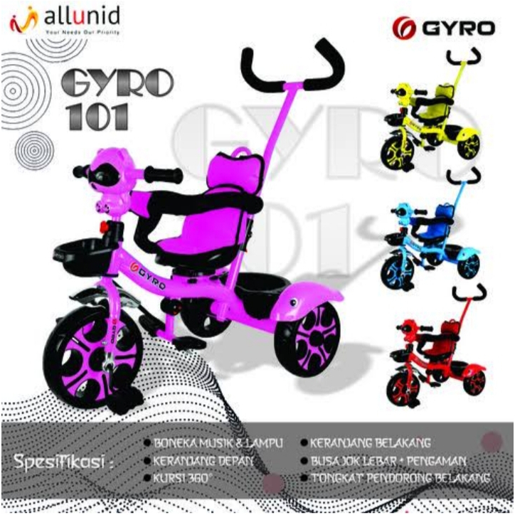 Sepeda Roda Tiga Anak Gyro 101