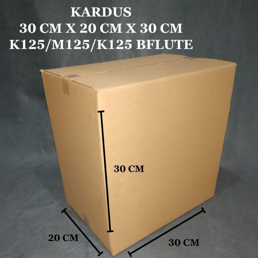 

Kardus Packing Tebal P30 cm x L20 cm x T30 cm BFlute K125/M125/K125