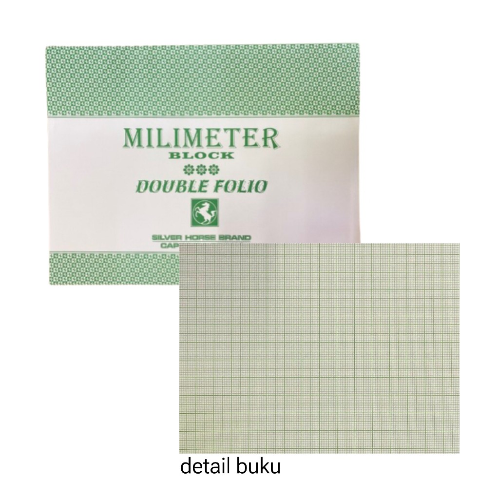 

SILVER HORSE MILIMETER BLOK DOUBLE FOLIO 20 LBR UKURAN A3