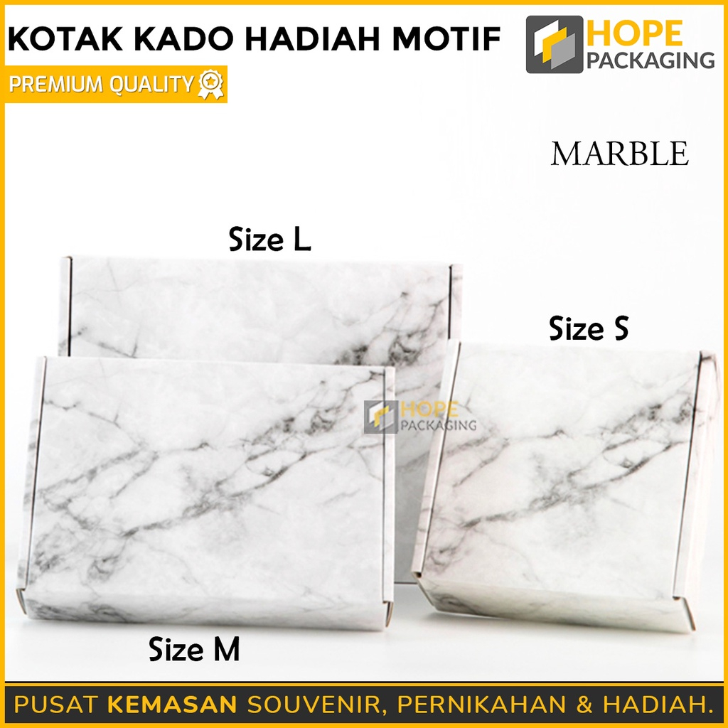 

Kotak Kado Hadiah imlek lebaran valentine Motif Marble White Size S / M / L / Kotak Bingkisan Kado / Box Baju / Box Hampers