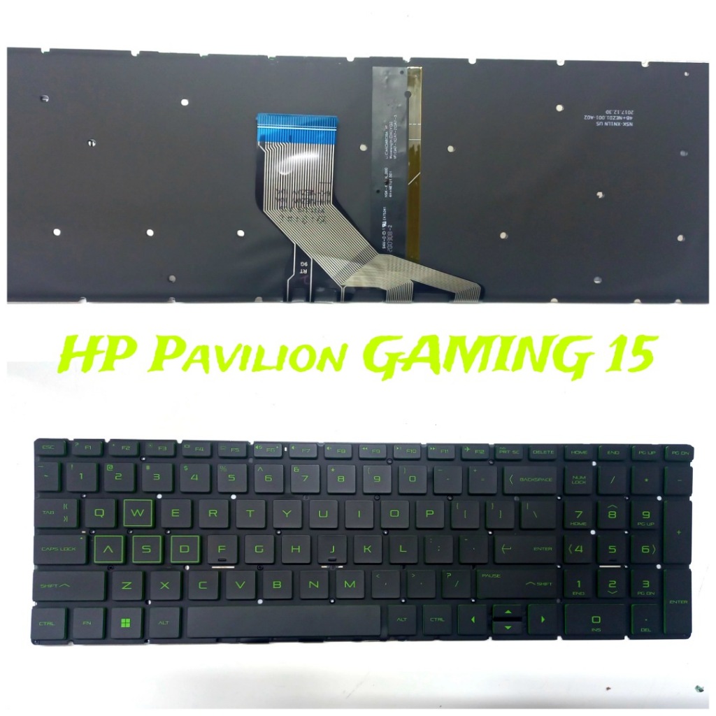 Keyboard HP Pavilion gaming 15-DK 15-EC 15Z-EC GREEN backlight