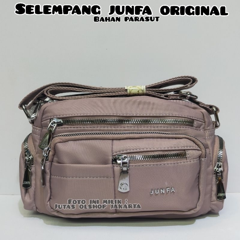 TAS SELEMPANG JUNFA ORIGINAL 9955-362 BAHAN PARASUT 7 SELETING