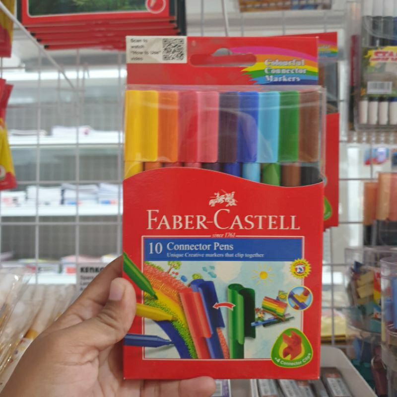 

(BISA COD) Connector Pen Faber Castell / Spidol Faber Castell 10 Warna