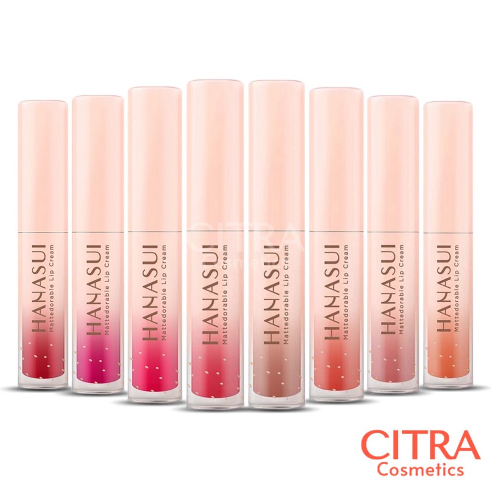 ART X56U Citra Cosmetik  Hanasui Mattedorable Lip Cream Pemerah Bibir Murah  Perawatan  Kecantikan P