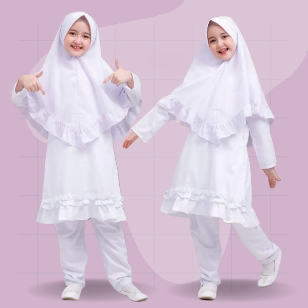 Baju Setelan Anak Putih Baju Manasik Baju Seragam Setelan Celana Tunik Putih Anak Tunik Anak Set Cel