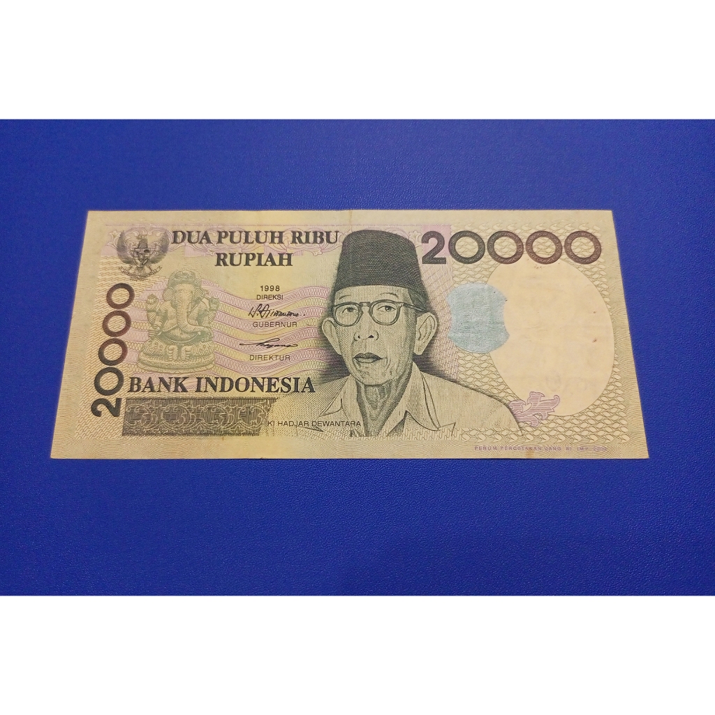 UANG KERTAS JADUL 20 RIBU RUPIAH KI HADJAR DEWANTARA 1998