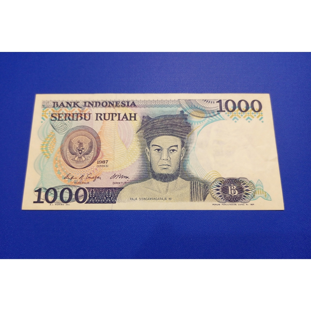 UANG KERTAS JADUL 1.000 SISINGAMANGARAJA 1987