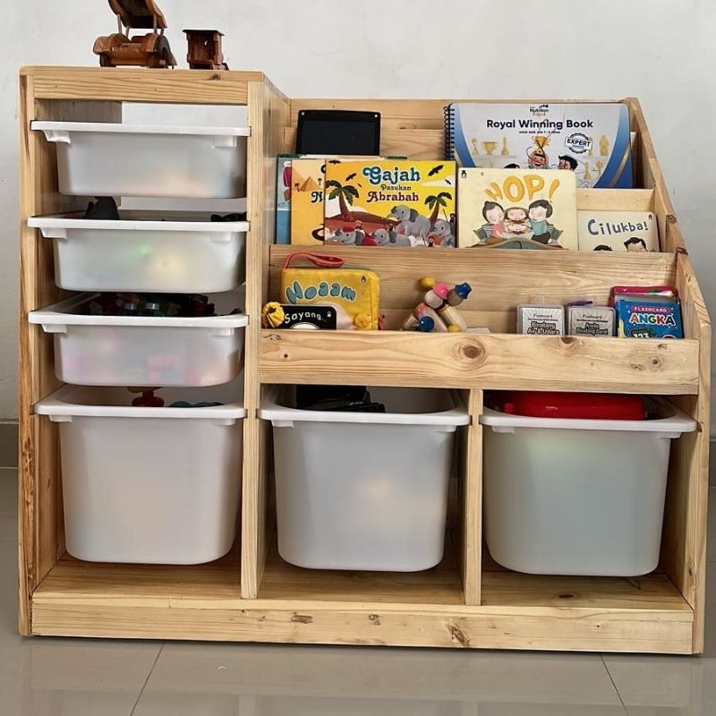Rak buku kombinasi rak trofast