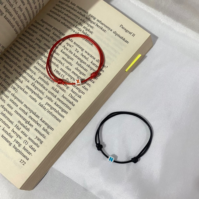 [2PCS] GELANG COUPLE | GELANG ANTI AIR | GELANG POLOS | GELANG INISIAL | GELANG KOREA | GELANG HITAM