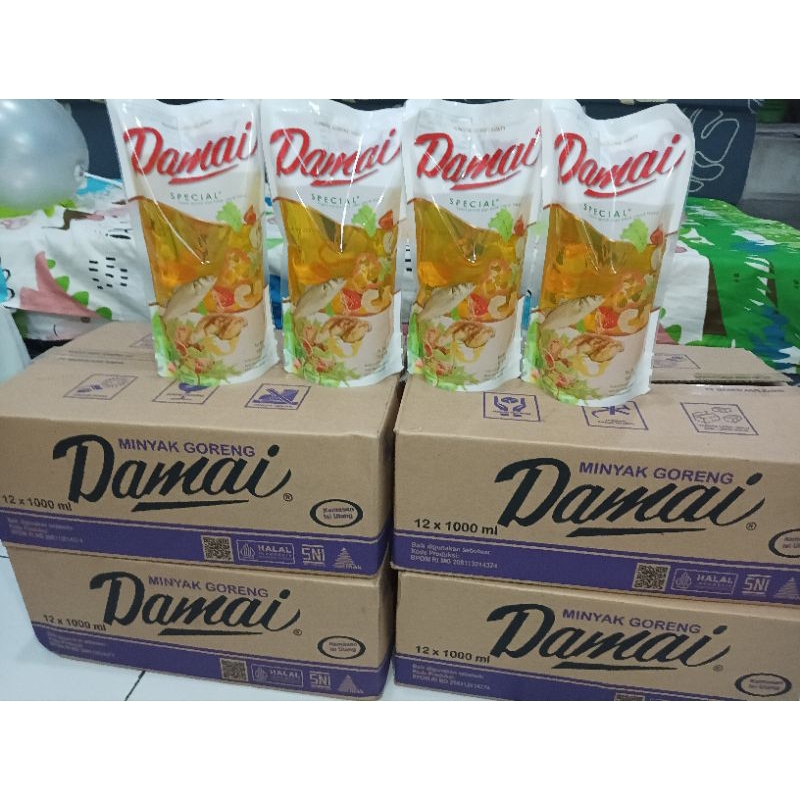 

MINYAK GORENG DAMAI POUCH 1 LITER Minyak DAMAI