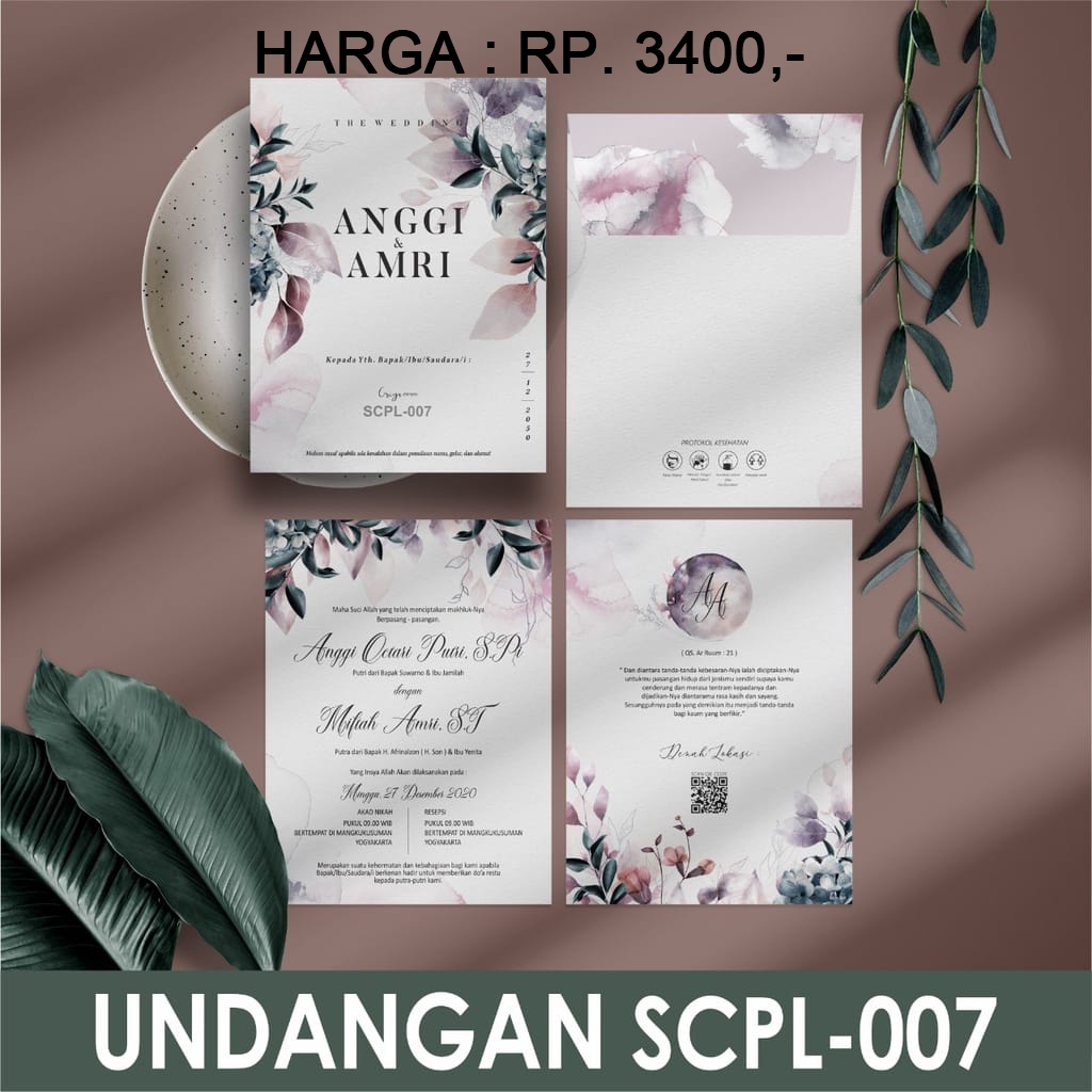 Cetak Undangan Blangko Pernikahan terjangkau Griya SCPL 007