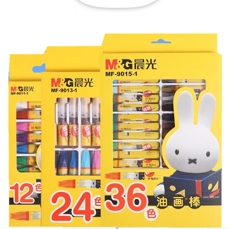 

M&G X "MIFFY" Silk Smooth Oil Pastel Hexagon 12/24/36 colors colorful crayon krayon mewarnai