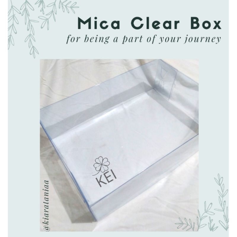 

Kotak Hampers EXTRA TEBAL Mika Glass Clear Gift box / Souvenir box / Mika Kue / Box Kue Transparan