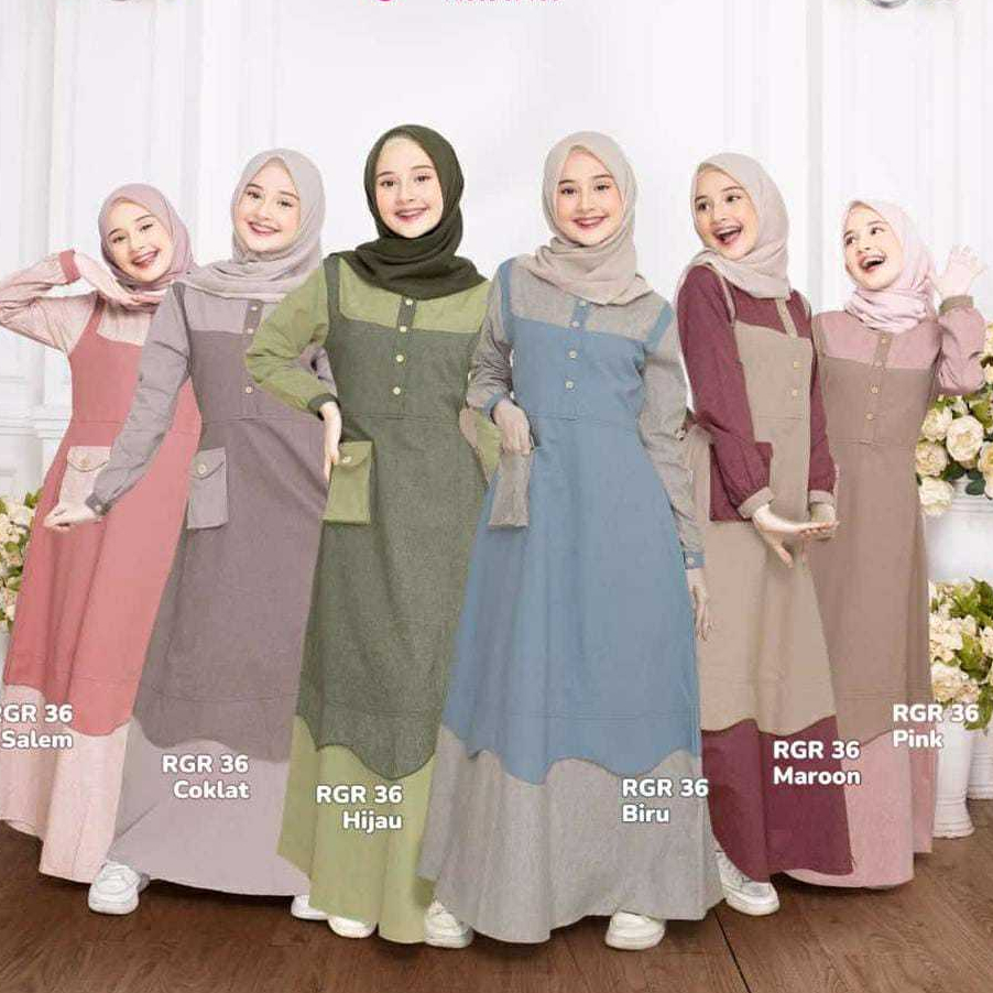 Lydia Dress Kids Gamis Anak Cewek Terbaru Bahan Katun Toyobo Fashion Muslim Anak Perempuan Murah