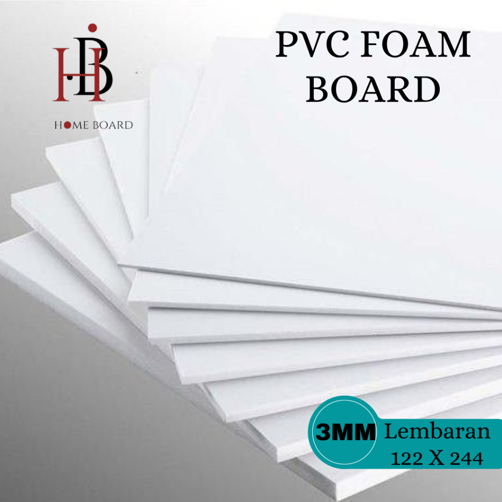 PVC BOARD 3MM | PVC FOAM BOARD | HOME BOARD 3MM UKURAN 122x244 CM