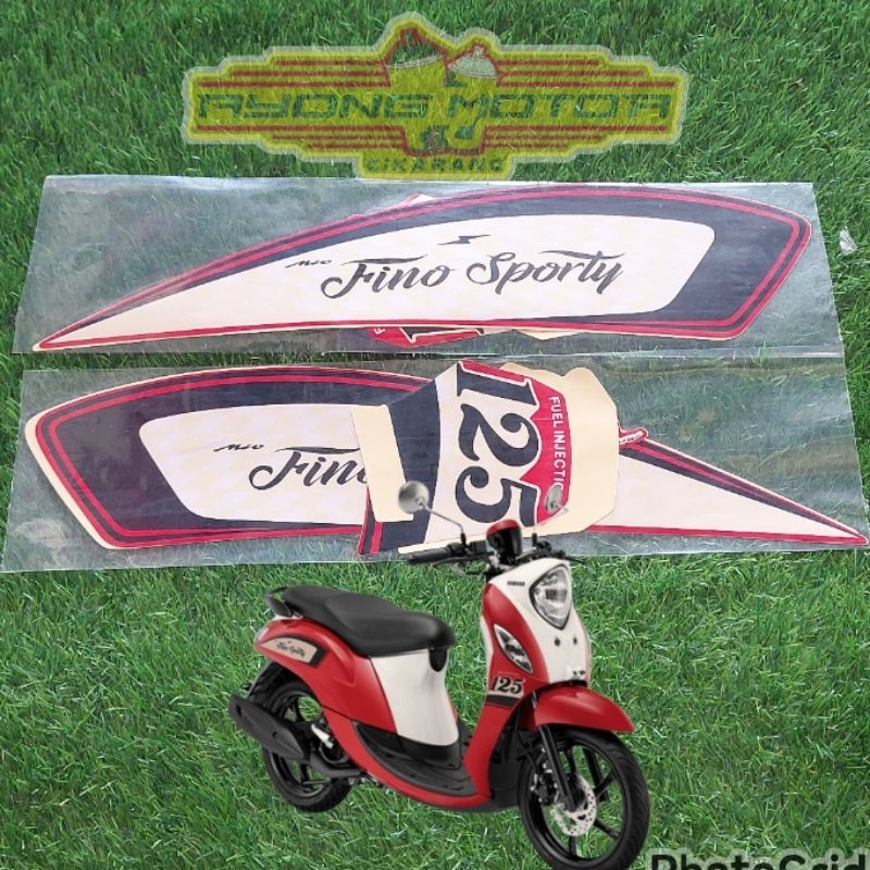 Striping Yamaha Fino Sporty 125 2023 Merah
