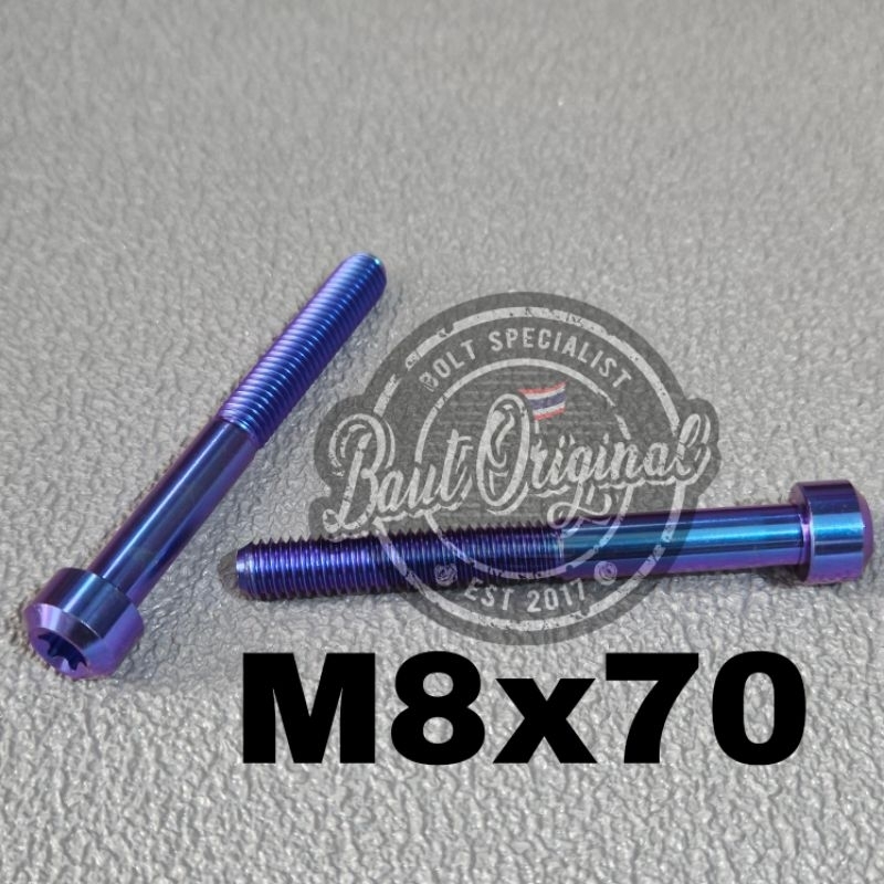 baut probolt titan 8x70 drat 12 panjang 7 cm small head