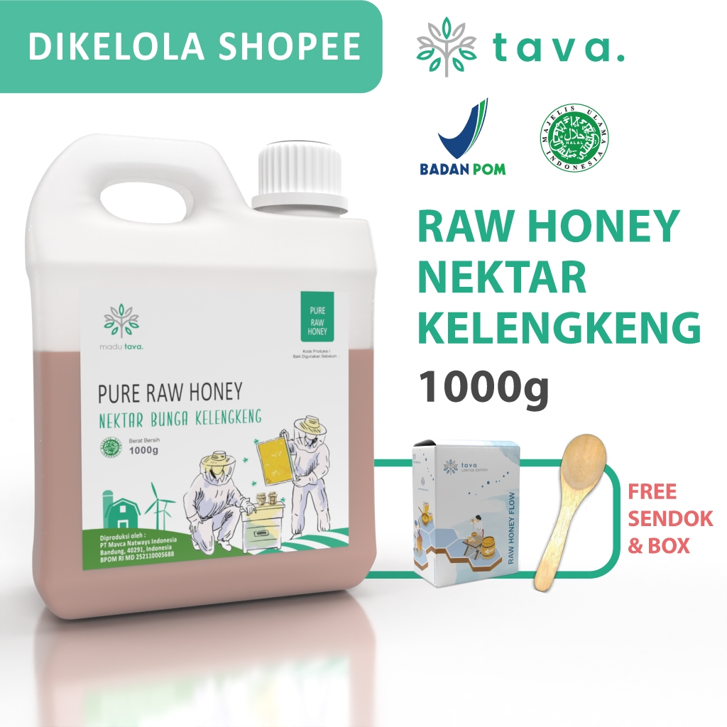 

Madu Asli Murni 1kg Tava Grade A Nektar Kelengkeng 100% Alami Pure Natural Raw Honey