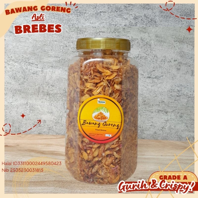 

Fried Onion Bawang Goreng Brebes Kemasan Toples 200gram Grade A Realpict Premium / Terkenal Plg Gurih& Renyah Murni Tanpa Campuran Ubi