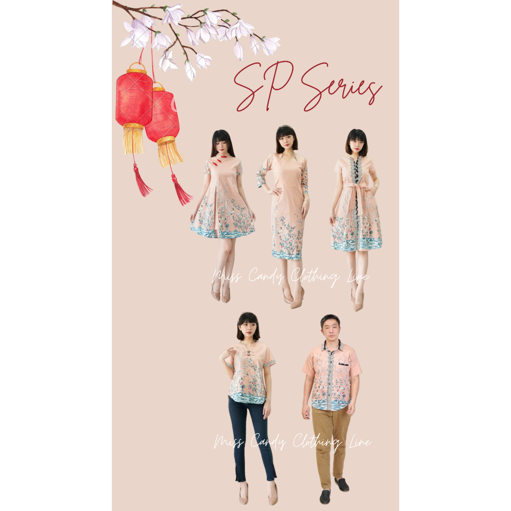 Couple Batik Imlek Sincia Modern Atasan Dress Cheongsam Kemeja 045 021 023 118 132 151 SP