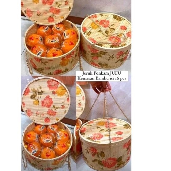 

Jeruk Ponkam JUFU Bambu Bulat Isi 16 Hampres Box