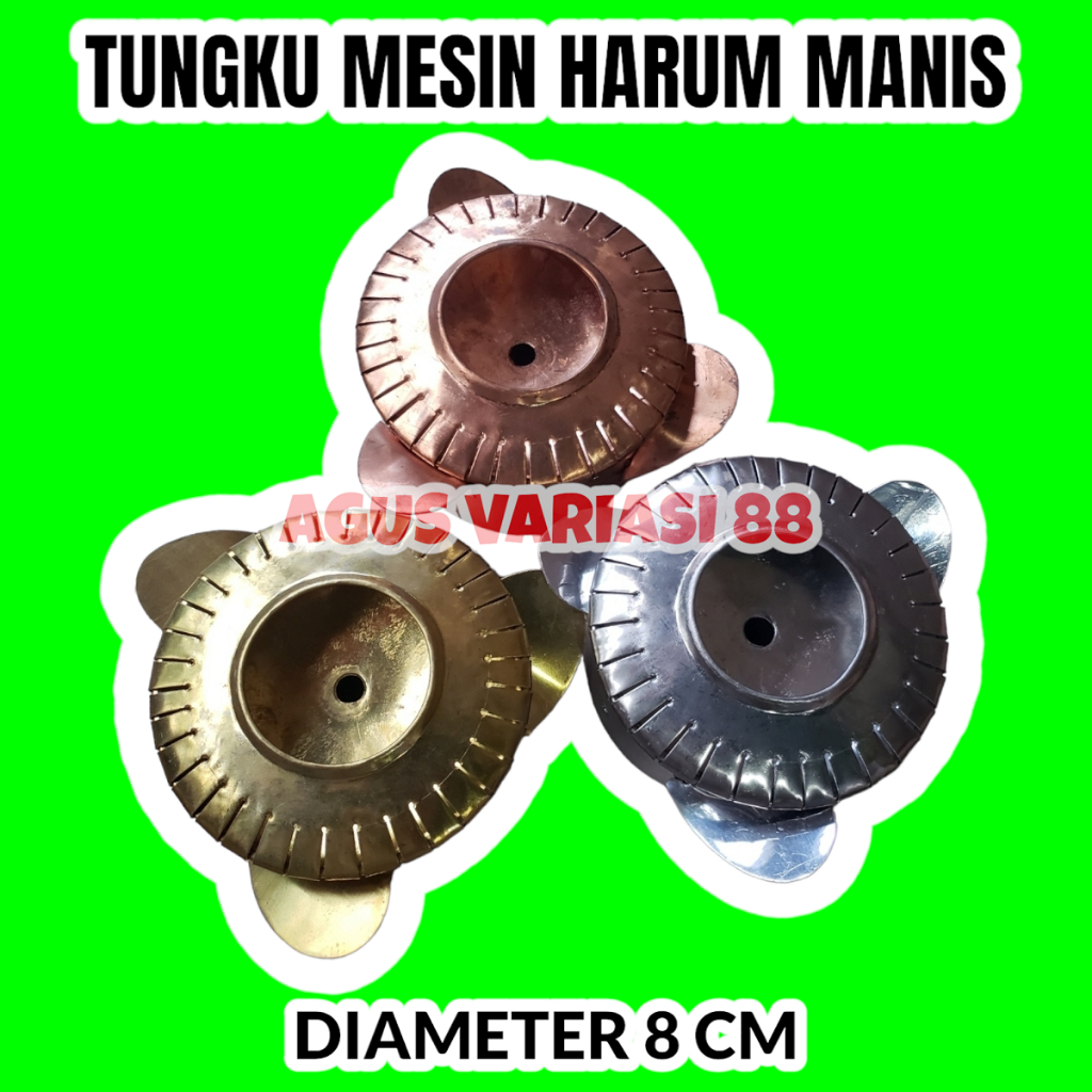 Tungku Stainless Diameter 8 cm / Kepala Mesin Arumanis Kuningan 8cm / Tungku Tembaga Mini 8cm / Kepa