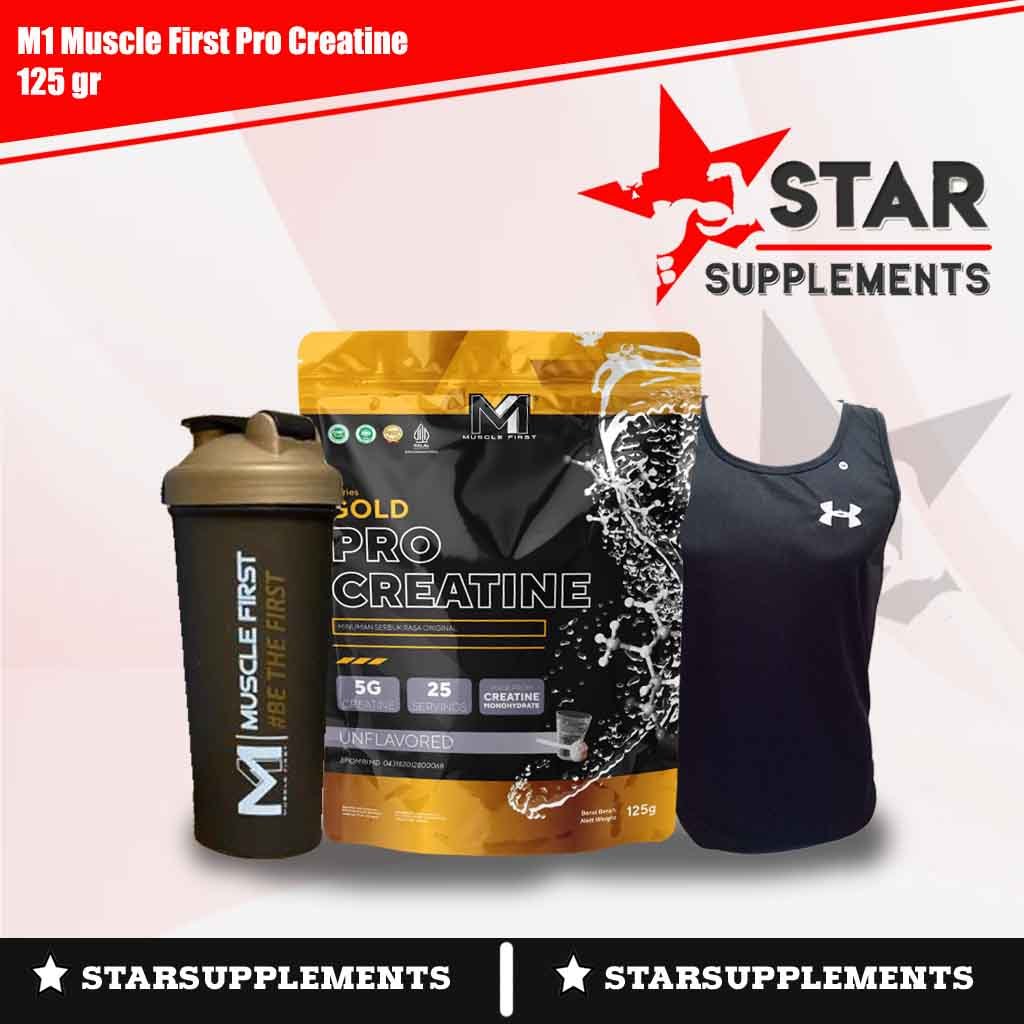 M1 Muscle First Gold Pro Creatine 125 gram / MuscleFirst Creatine Monohydrate BPOM