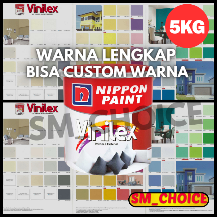 [PART 1] VINILEX 5 KG NIPPON PAINT CAT TEMBOK INTERIOR & EKSTERIOR CAT NIPPON  VINILEX PRO 5000