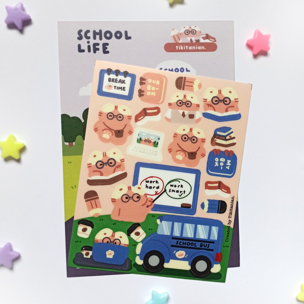 

Tikitanian Sticker Sheet MIKO SCHOOL LIFE Jurnaling dan Deco