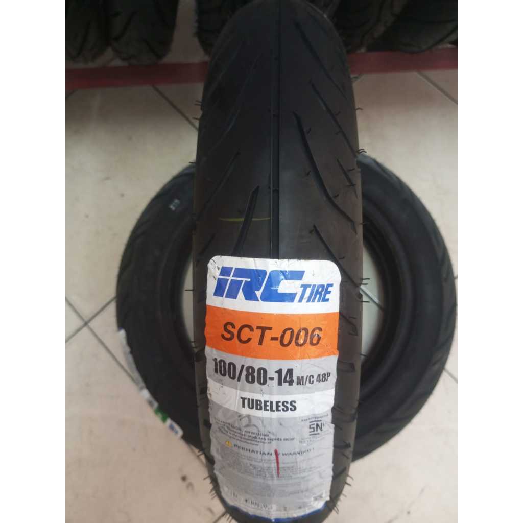 BAN IRC TUBELES 100/80-14 SCT-006 MATIC