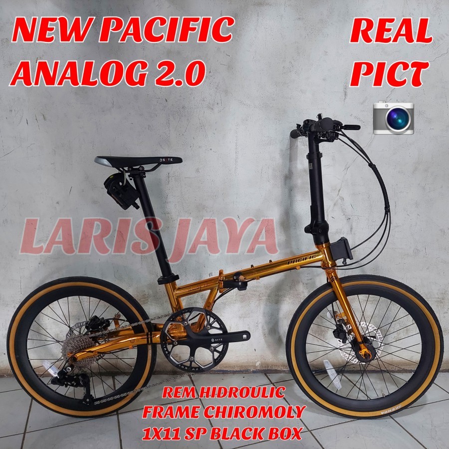 [ BONUS BELL ] Sepeda lipat pacific kodiak E 20 inch , SEPEDA LIPAT 20 PACIFIC ANALOG 2.2 GOLD