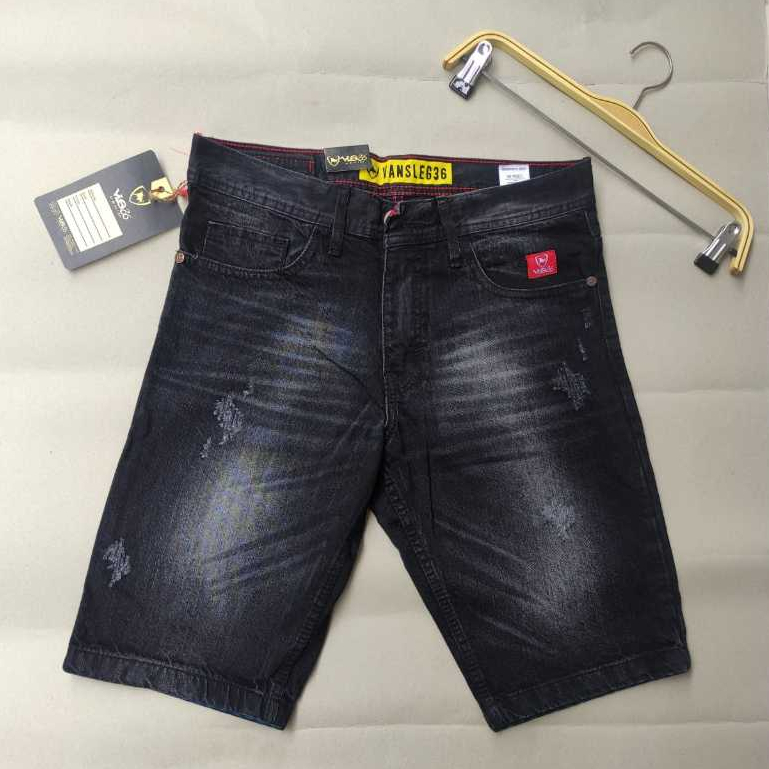 Celana Jeans Pendek Sobek Pria VLG36 Original Distro Celana Jeans stretch Sobek Pendek Pria Premium