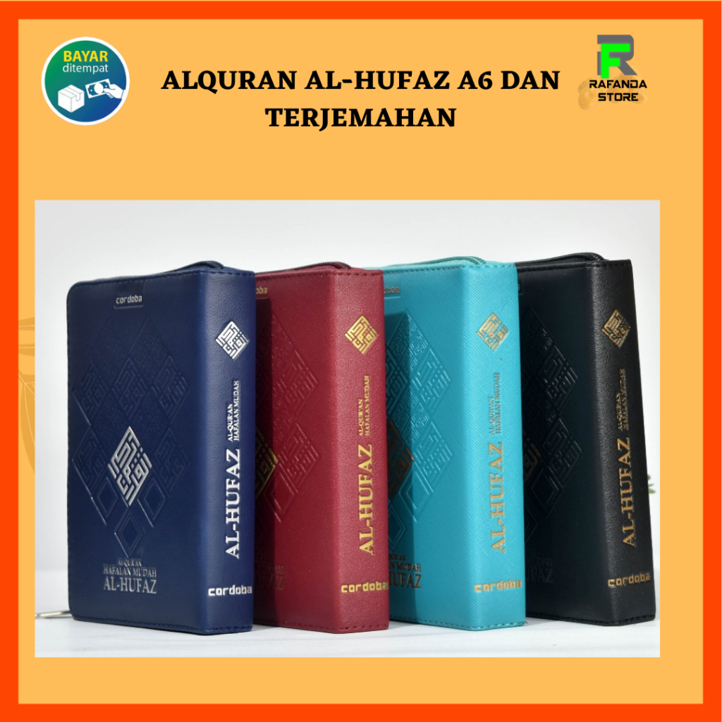 Al Quran Hafalan Al-Hufaz Resleting a6 kecil / Alquran Terjemahan Dan Tajwid / Al-Qur'an Kecil Resle