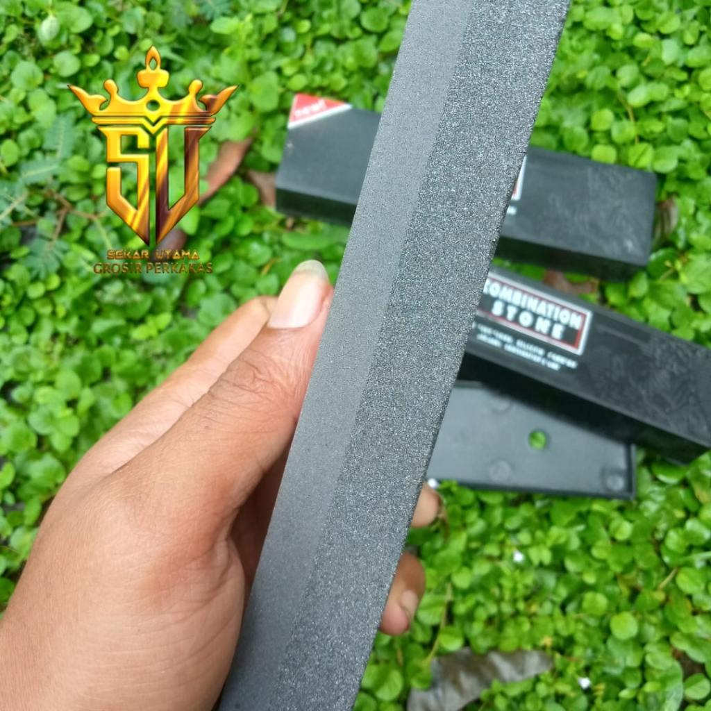 Batu Asah Pisau Import Cap 5 Tiger ASLI - Ungkal Asahan Batu Kombinasi Kasar Halus - Asahan Batu