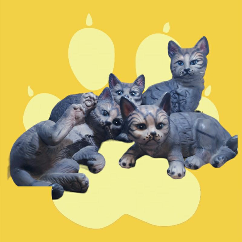 pajangan hiasan rumah keramik kucing lucu