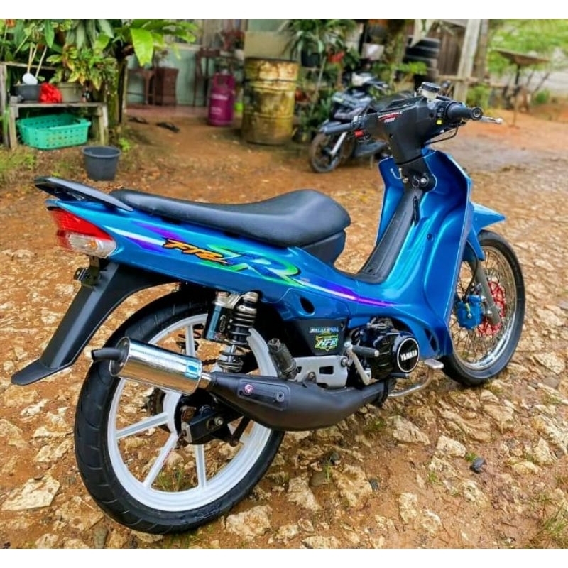 Striping lis sticker standar ORI yamaha f1zR 1998 SE biru lis hijau stiker f1z R fizR 1998 biru lis 